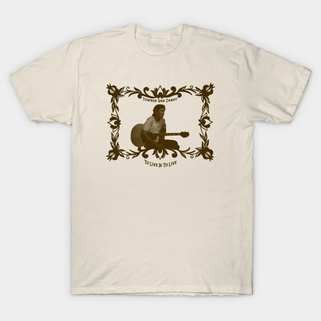 Townes Van Zandt Retro Fan Art Design T-Shirt by bsmlh design